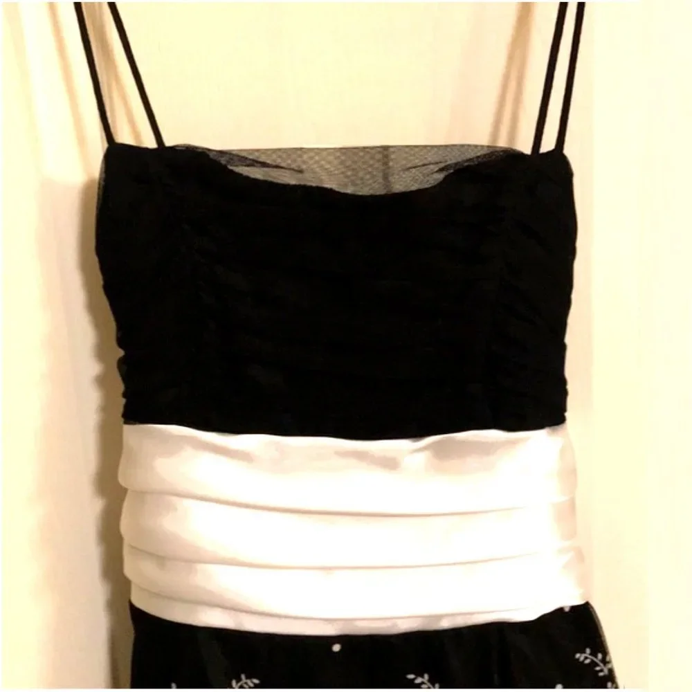 Blondie Nites Black/White Embellished Formal Dress - Picture 5 of 5